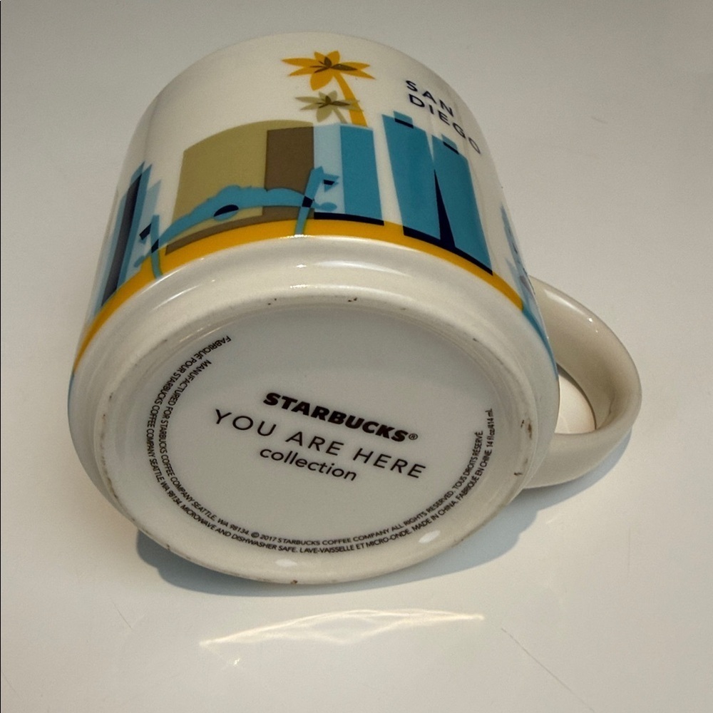 Starbucks San Diego Mug - You Are Here Collection Blue and Cream - Picture 2 of 4